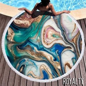 Rare Geode Round Microfiber Beach Towel....New